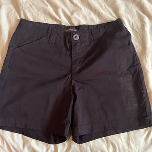 Lee Black Mid Rise Shorts
